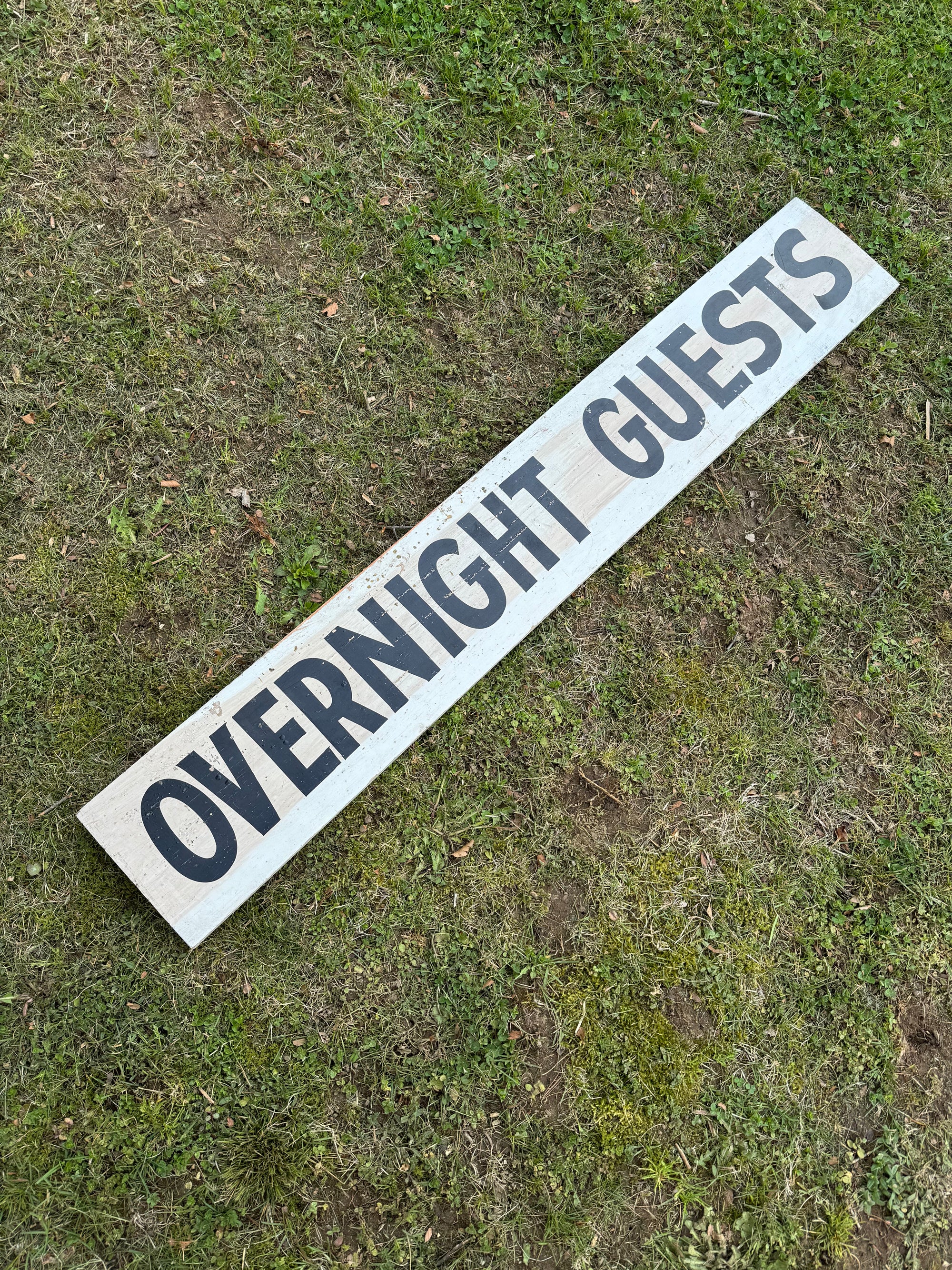 Vintage Overnight Guests Sign