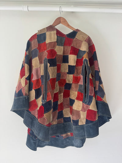 VTG Patchwork Leather Shawl