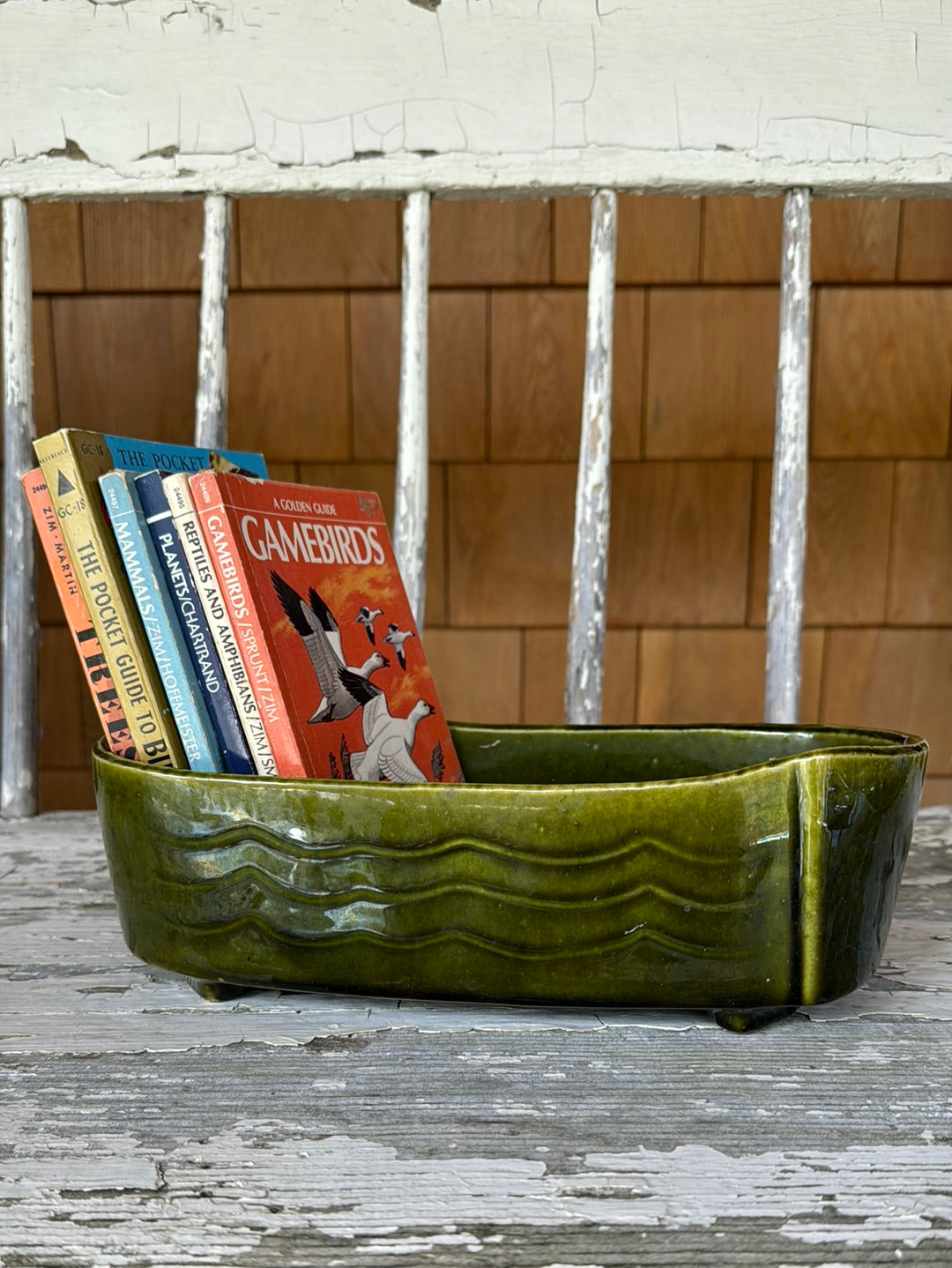 Vintage Ceramic Planter - Seaweed