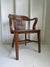 Vintage Walnut Banker Chair