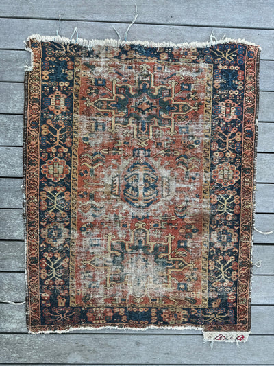 vintage worn in rug