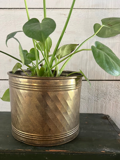 Vintage brass planter