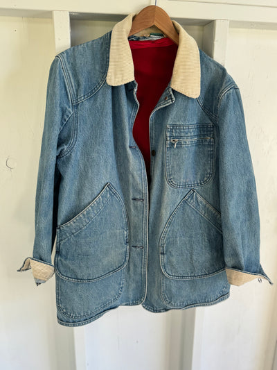 Vintage LL Bean Denim Barn Coat - Blanket Lined