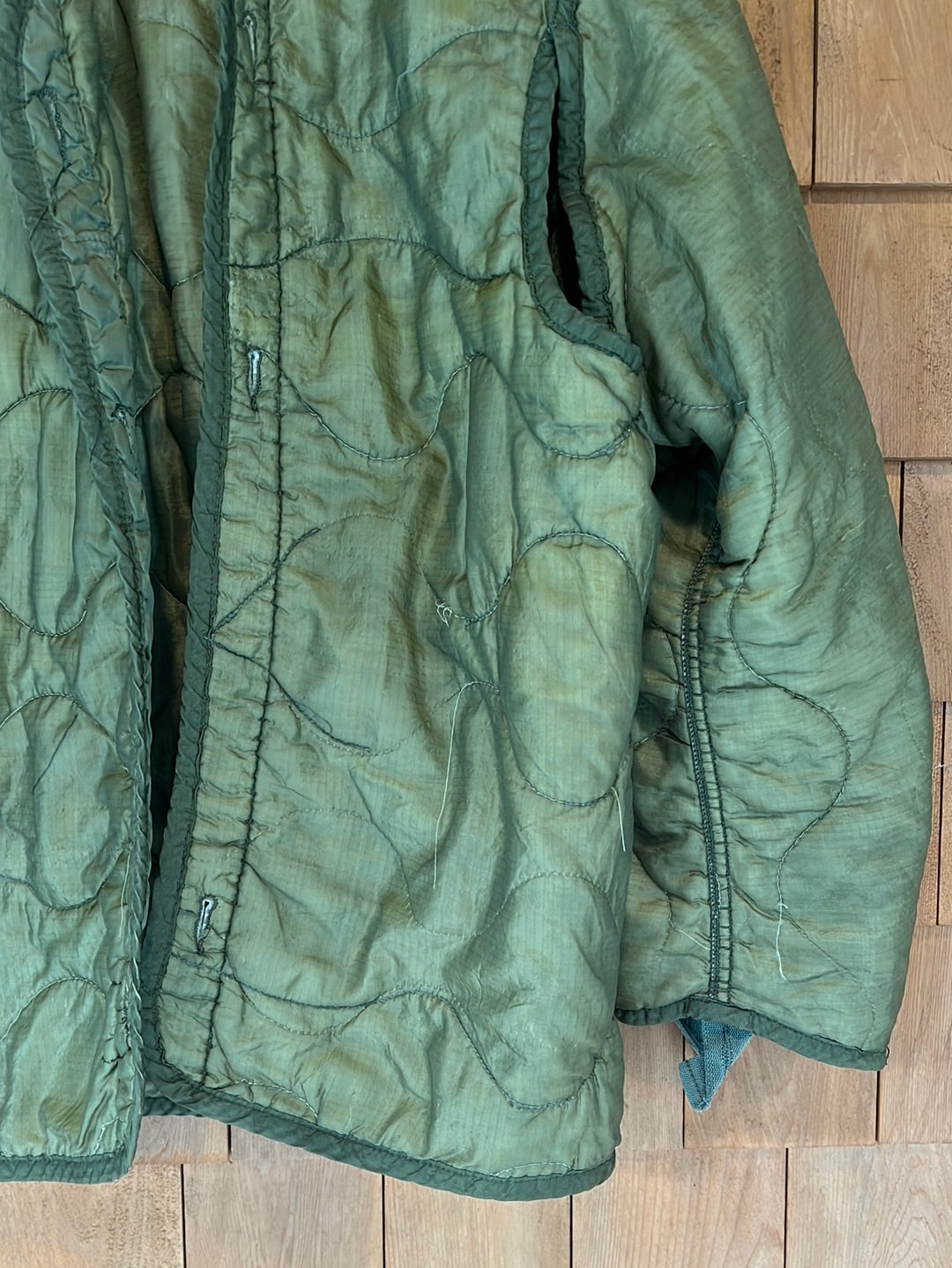 Vintage Quilted Liner Coat - Medium