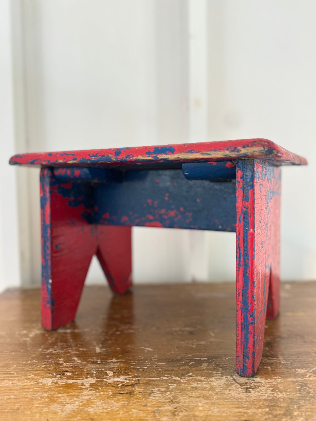 Vintage Red Step Stool