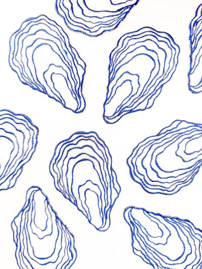 Oyster Patch | Coastal Embroidered Iron On Patch | Nautical 