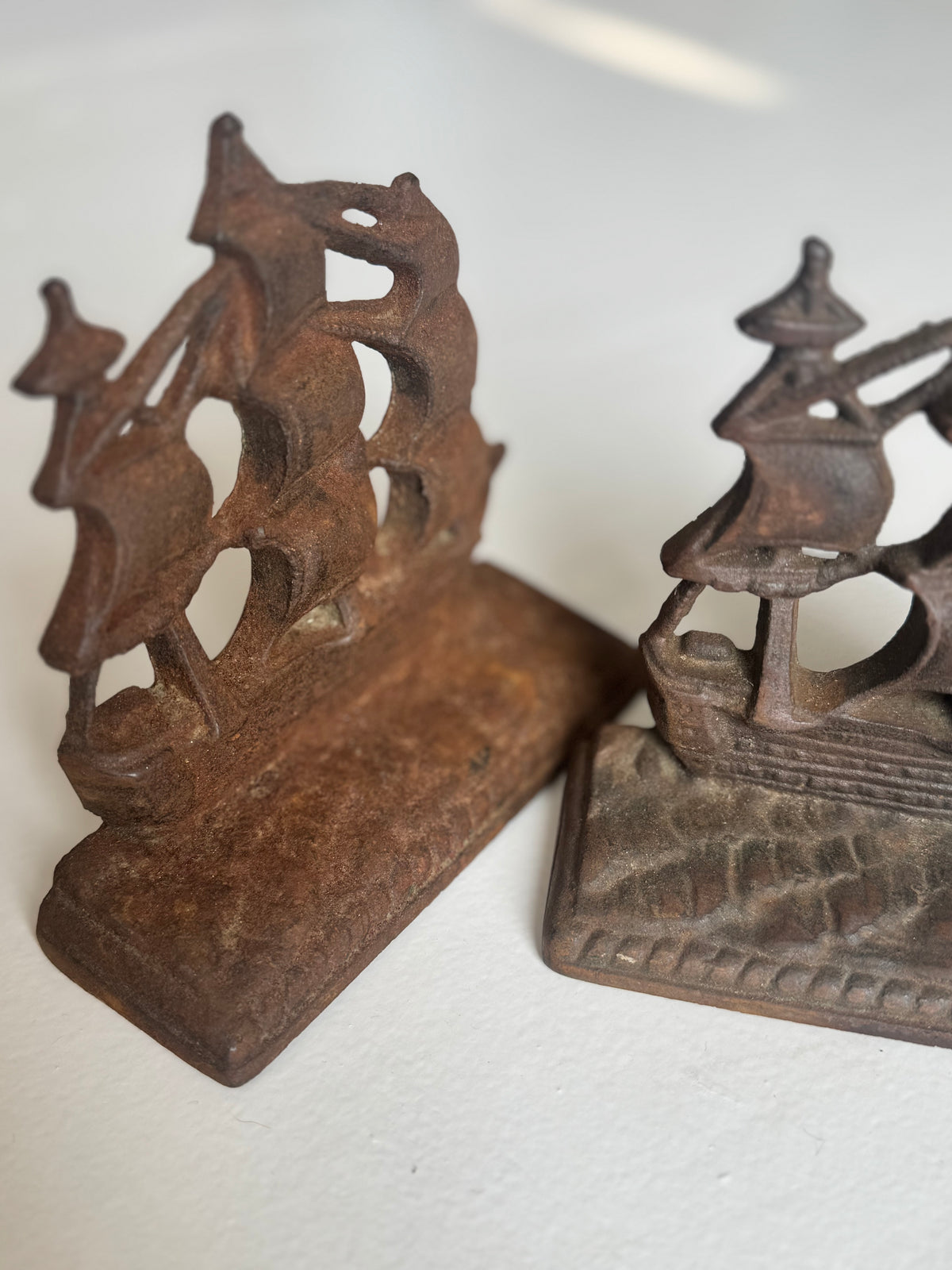 Vintage Aluminum Clipper Ship Book Ends