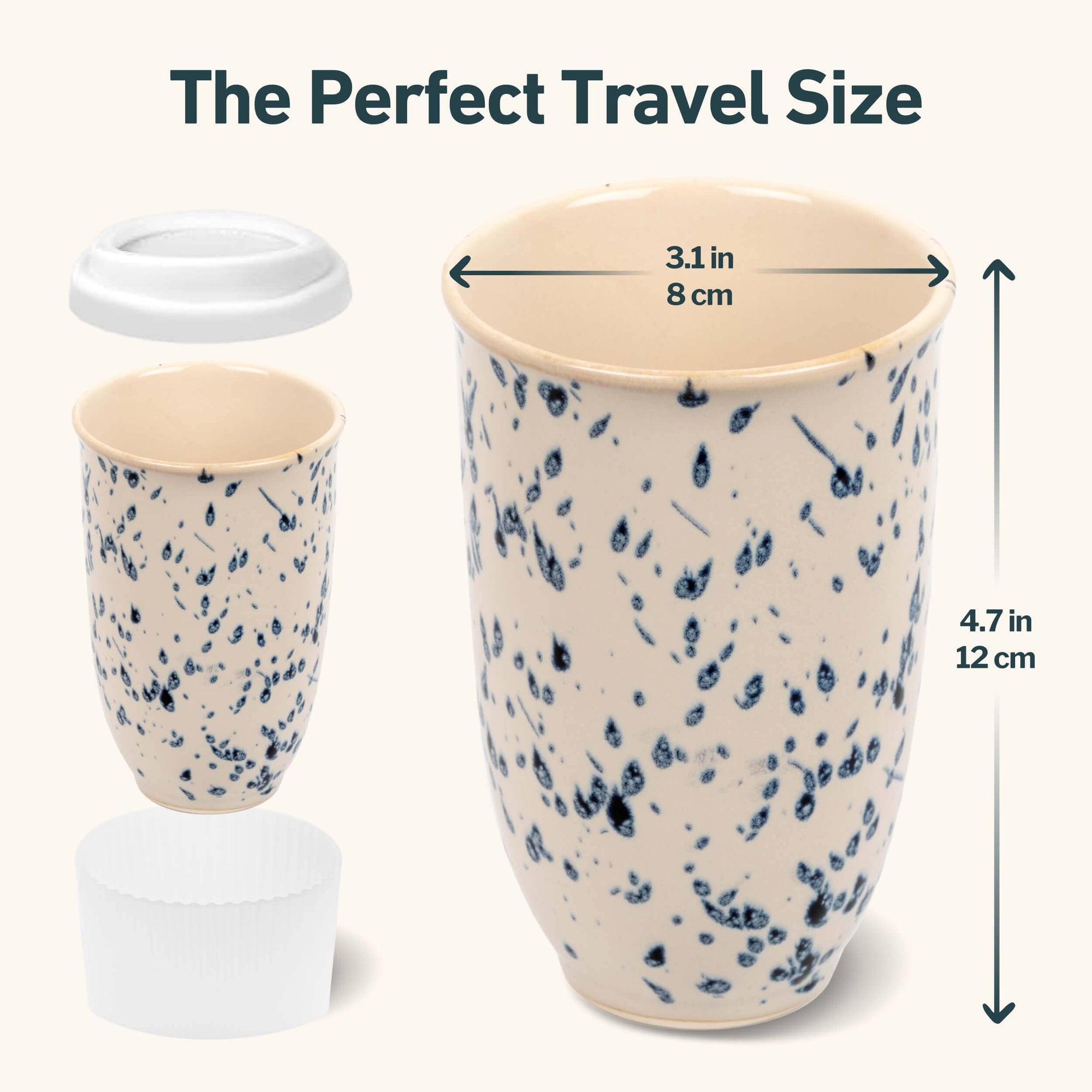 Orchid Ceramic Travel Mug – 12oz with Lid & Sleeve