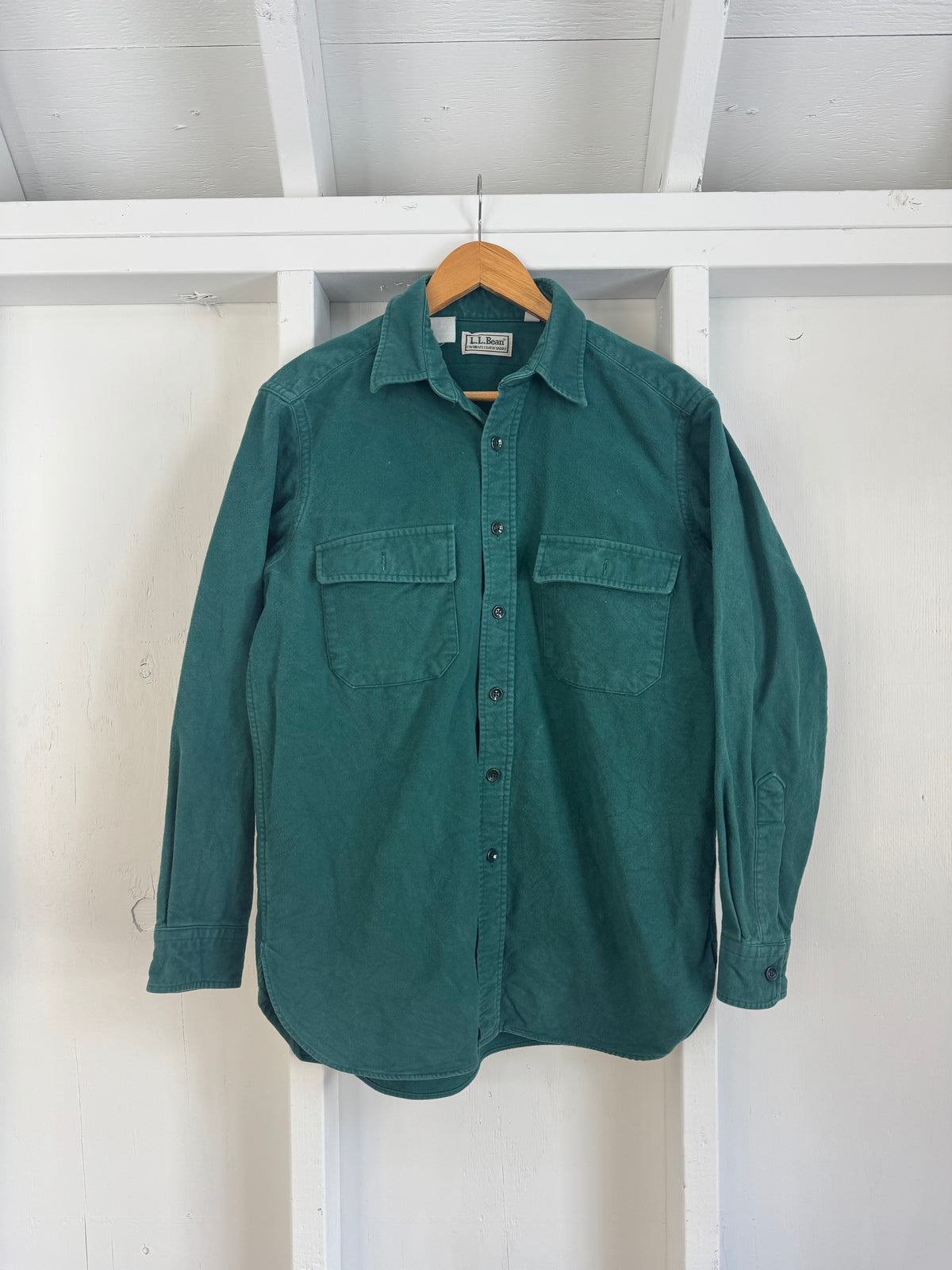 Vintage LL Bean Chamois Shirt - Faded Green