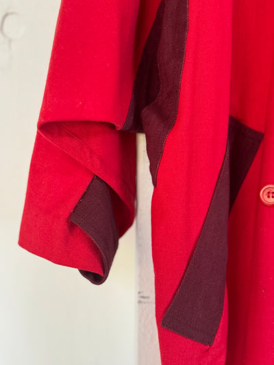 Vintage Red Trench Coat