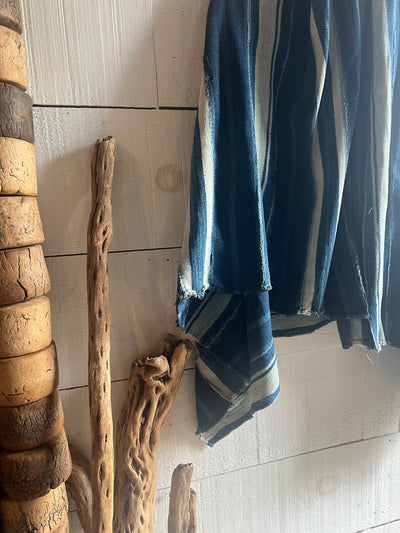 Vintage Indigo Textile - Stripes