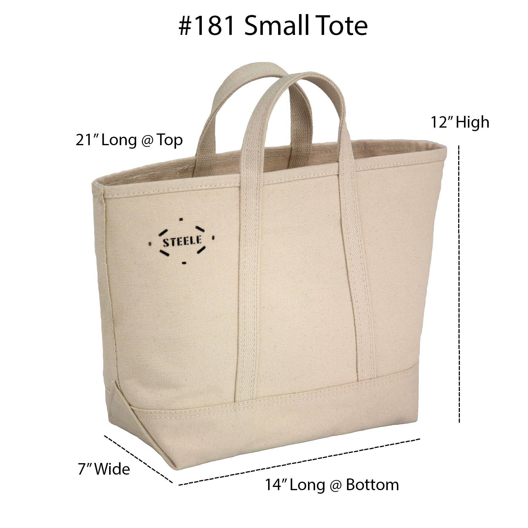 Natural Canvas Tote Bag - Small: Natural Canvas / 5"