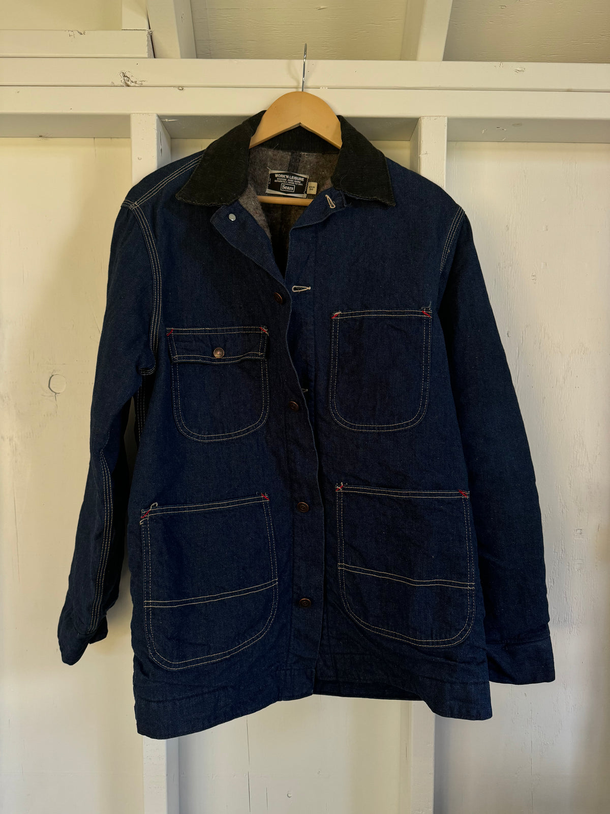 Vintage Blanket Lined Denim Chore Coat