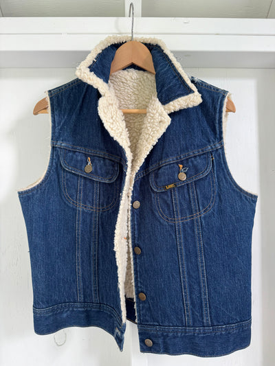 Vintage Lee Denim + Sherling Vest