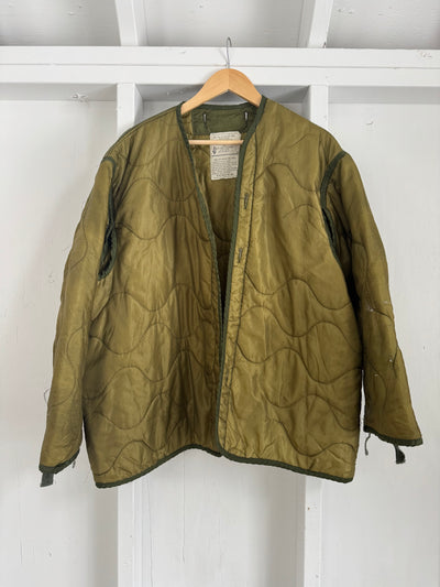 Vintage Military-Issued Quilted Liner Coat