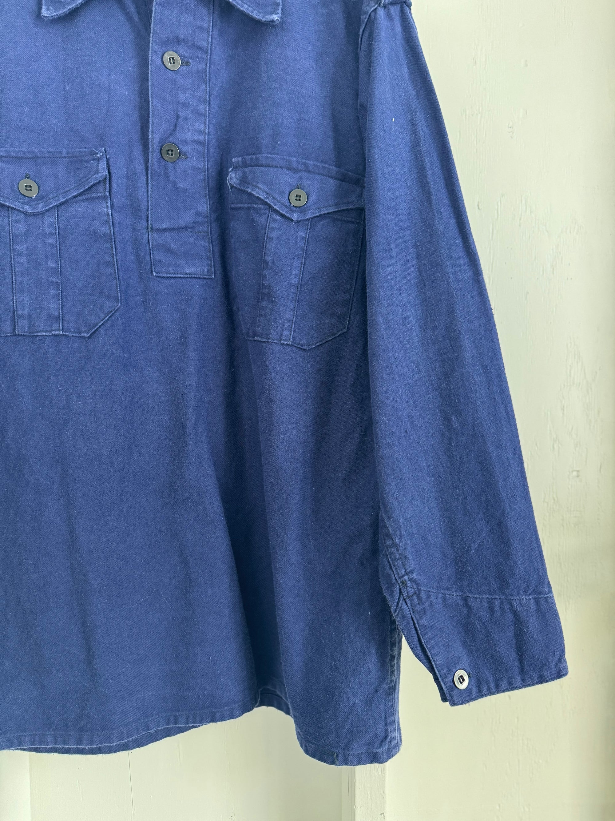 Vintage Indigo Pop Over Shirt
