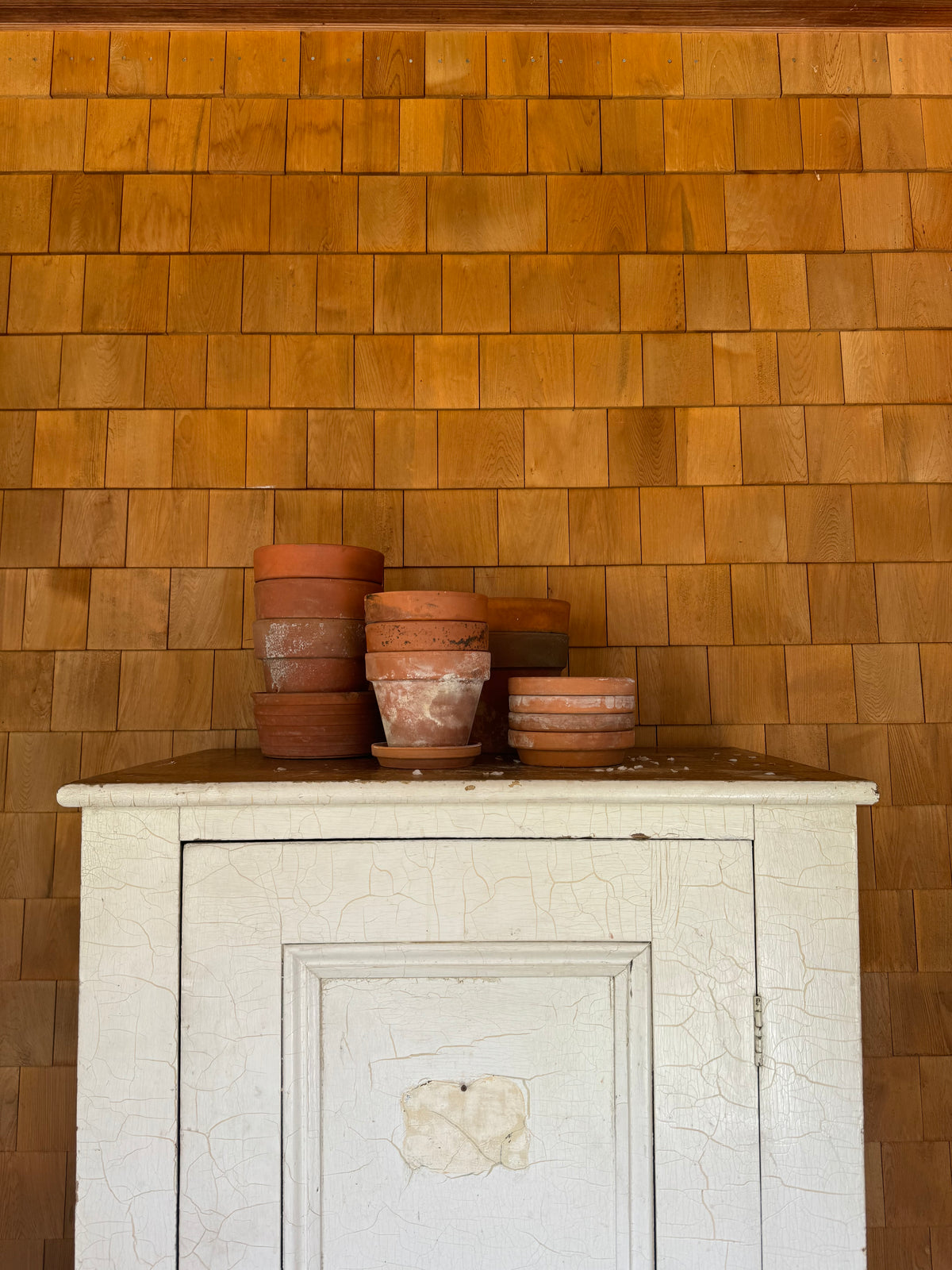 Antique Painted White Cabinet