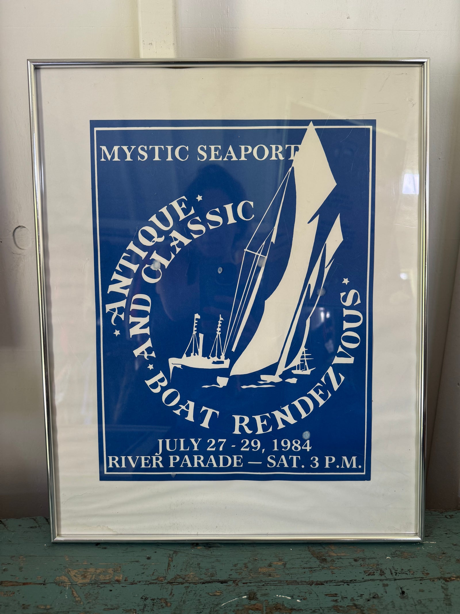 Vintage Mystic Seaport Boat Rendezvous Print - 1984