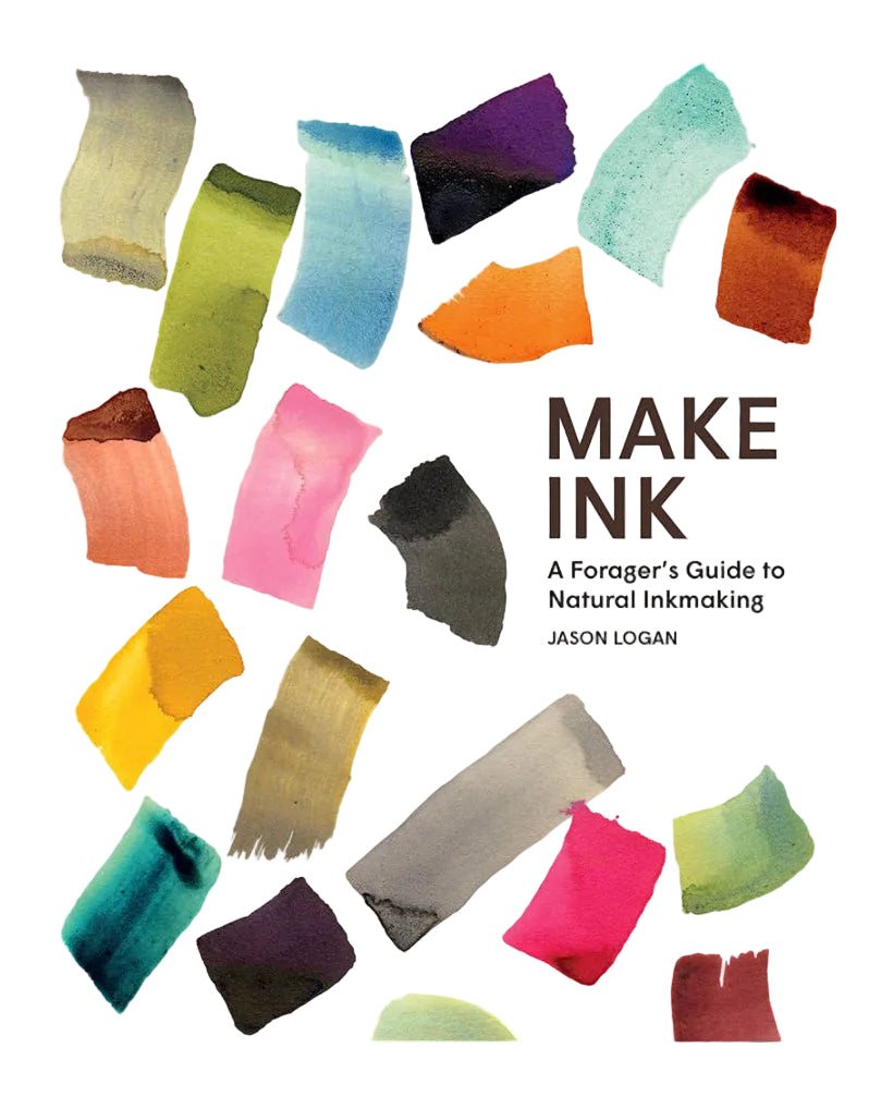 Book cover of 'Make Ink' with colorful ink swatches and author's name.