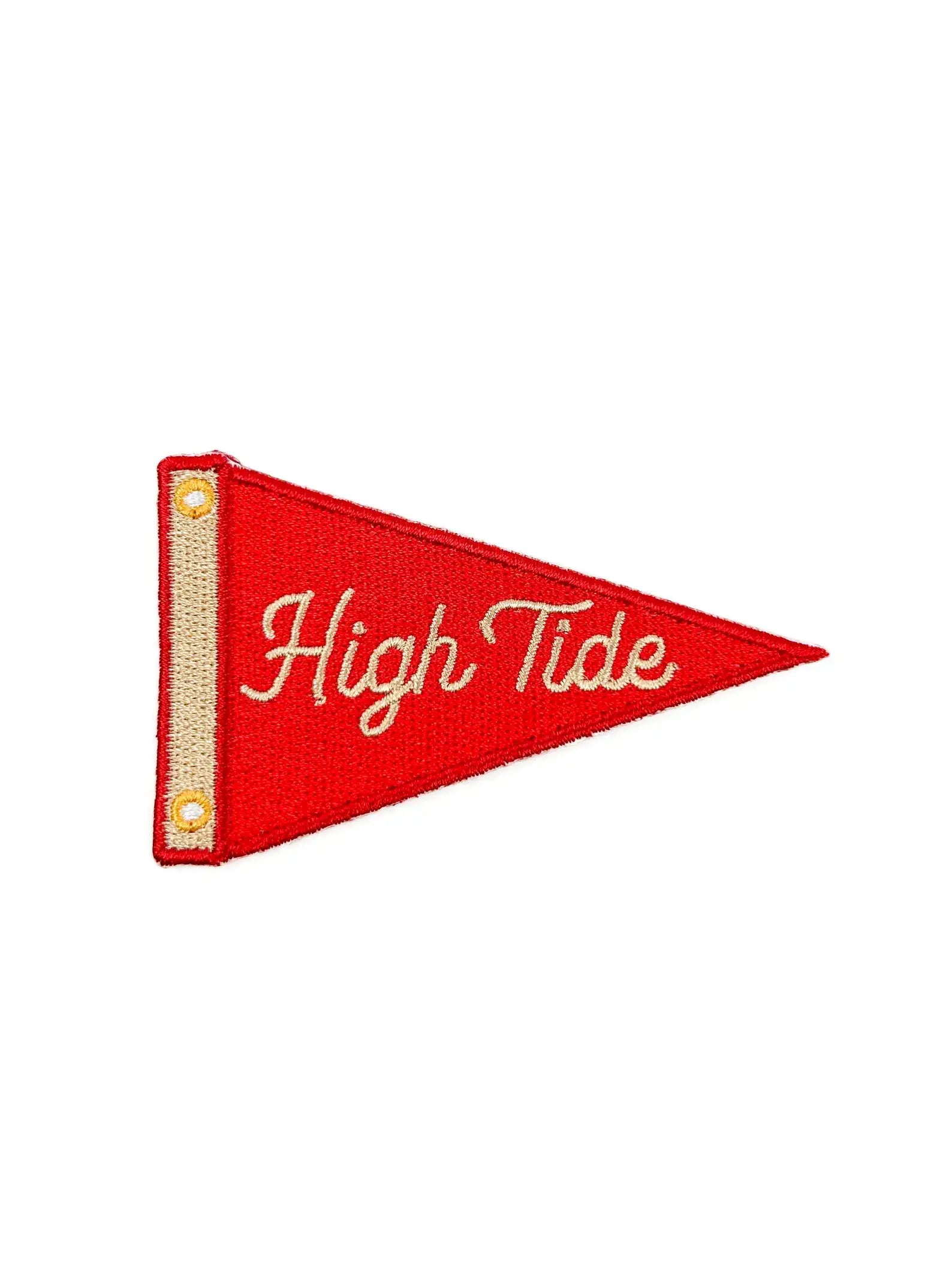 High Tide Patch Nautical Sailing Pennant Embroidered Iron On