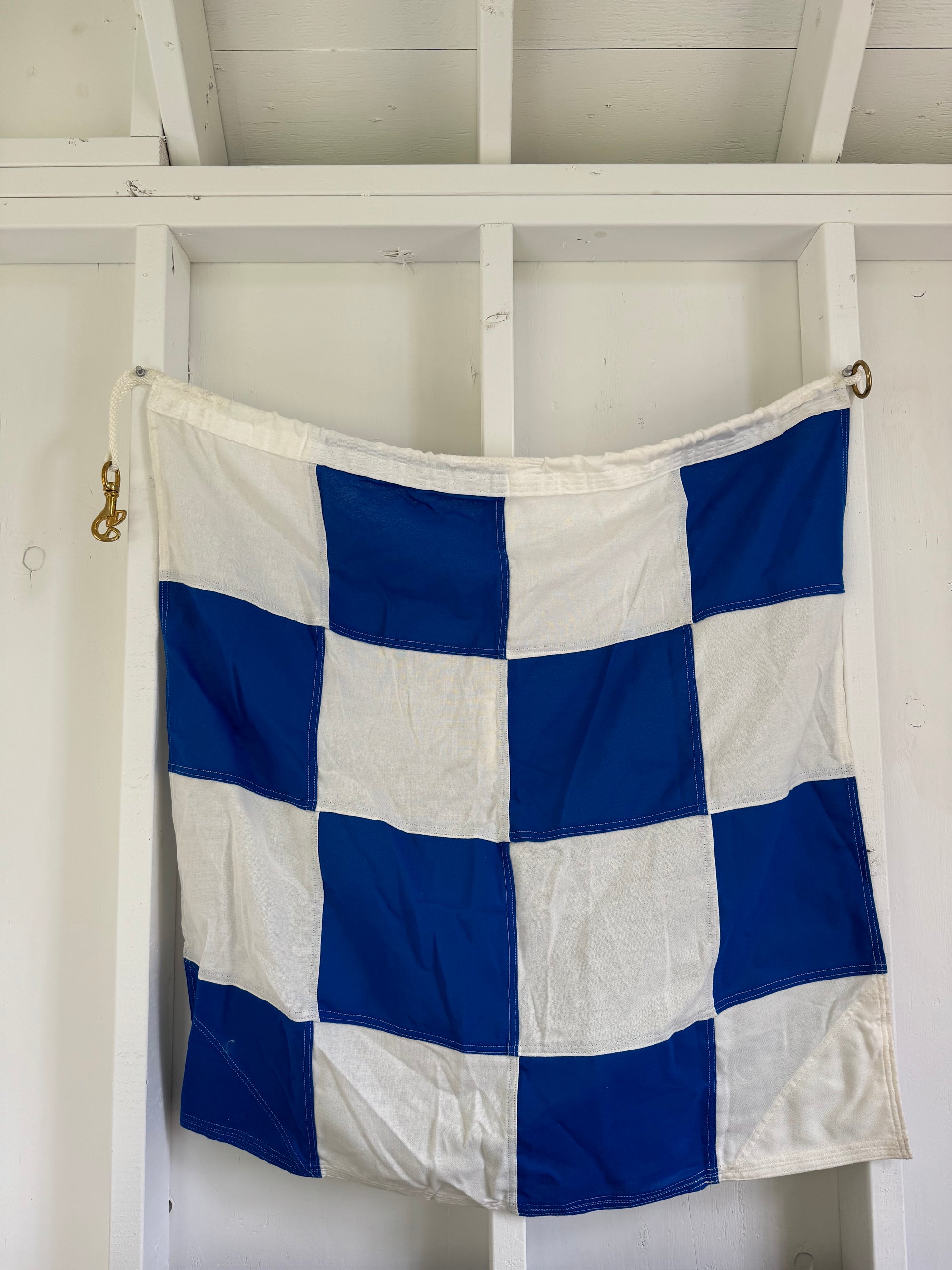 photo of a vintage signal flag