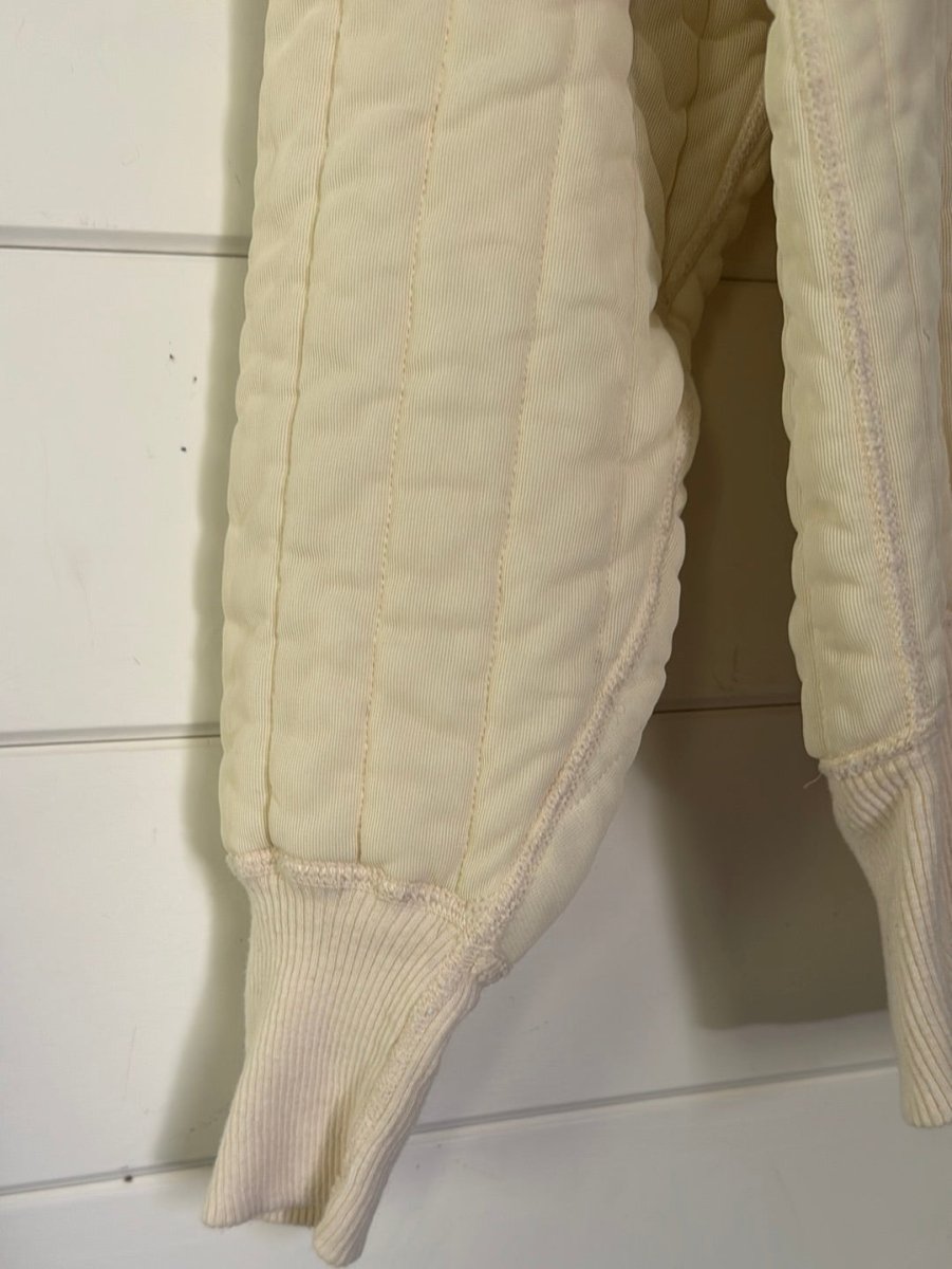 60s Maritime Clothing Co. Quilted Thermal Sweatshirt - Ivory - Diamonds & Rust