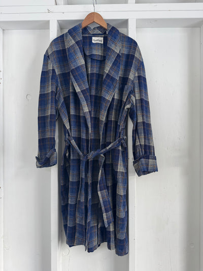 Vintage Kentfield Wool Plaid Robe