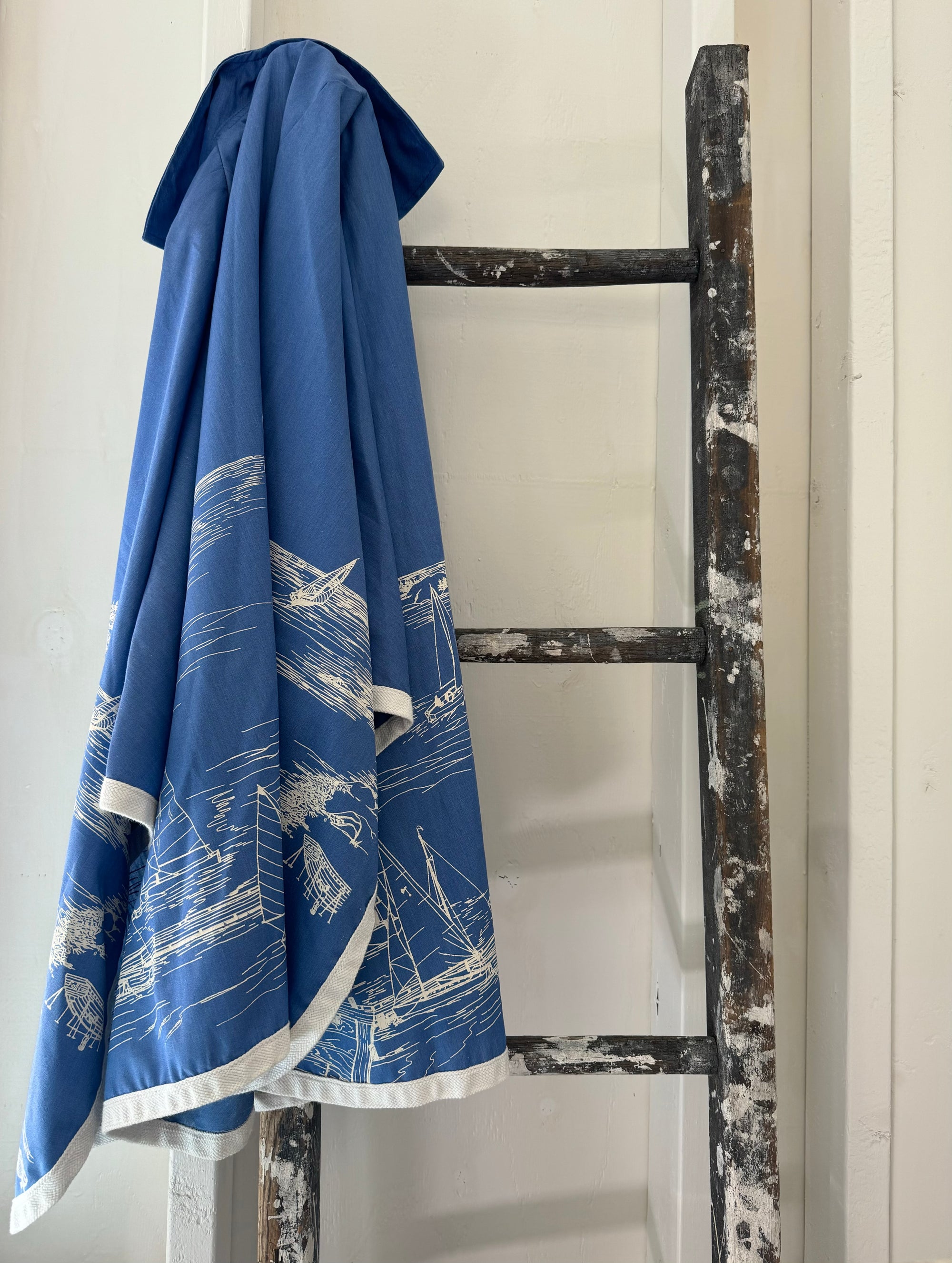 Vintage 70s Sailboat Poncho