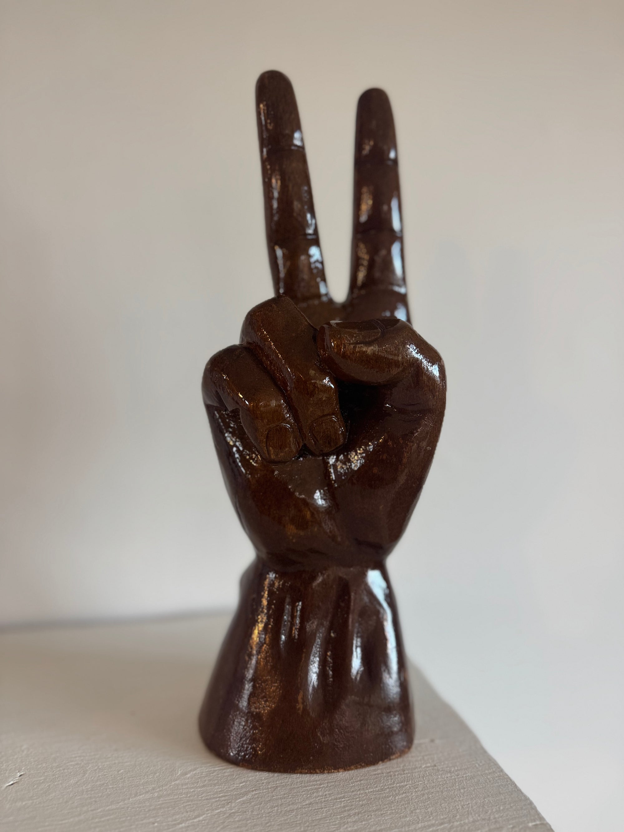 Vintage Wooden Peace Sign