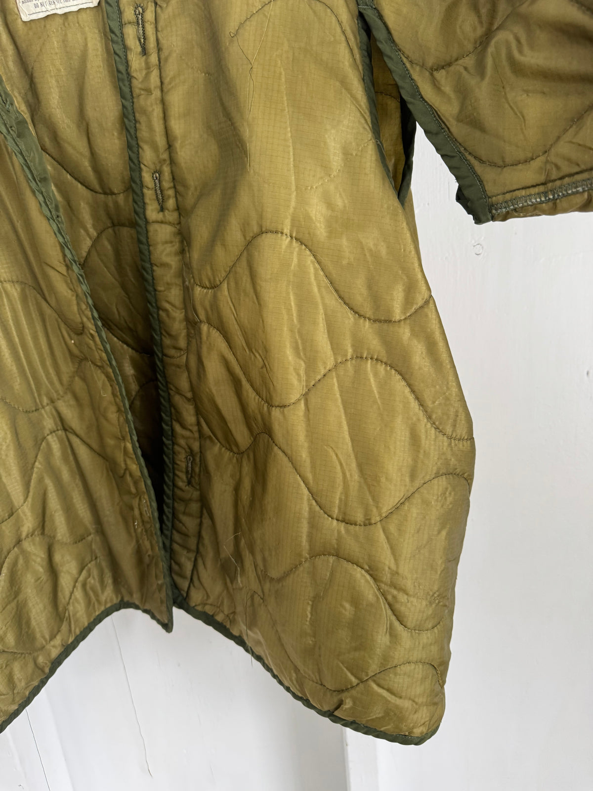 Vintage Military-Issued Quilted Liner Coat