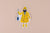 Old Salt Fisherman Patch Yellow Raincoat Embroidered Iron On