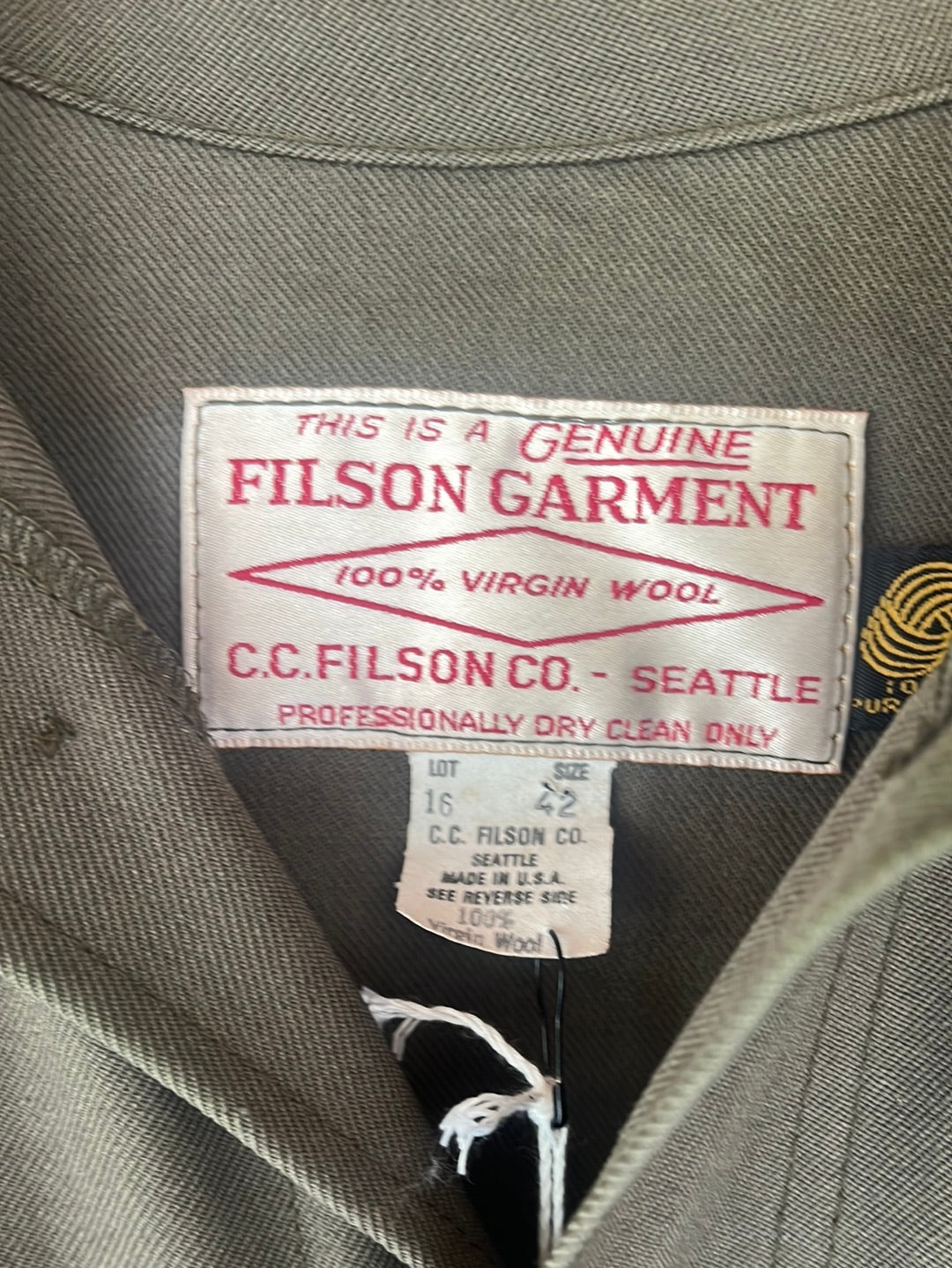 Vintage FILSON Garment Wool Cruiser Jacket