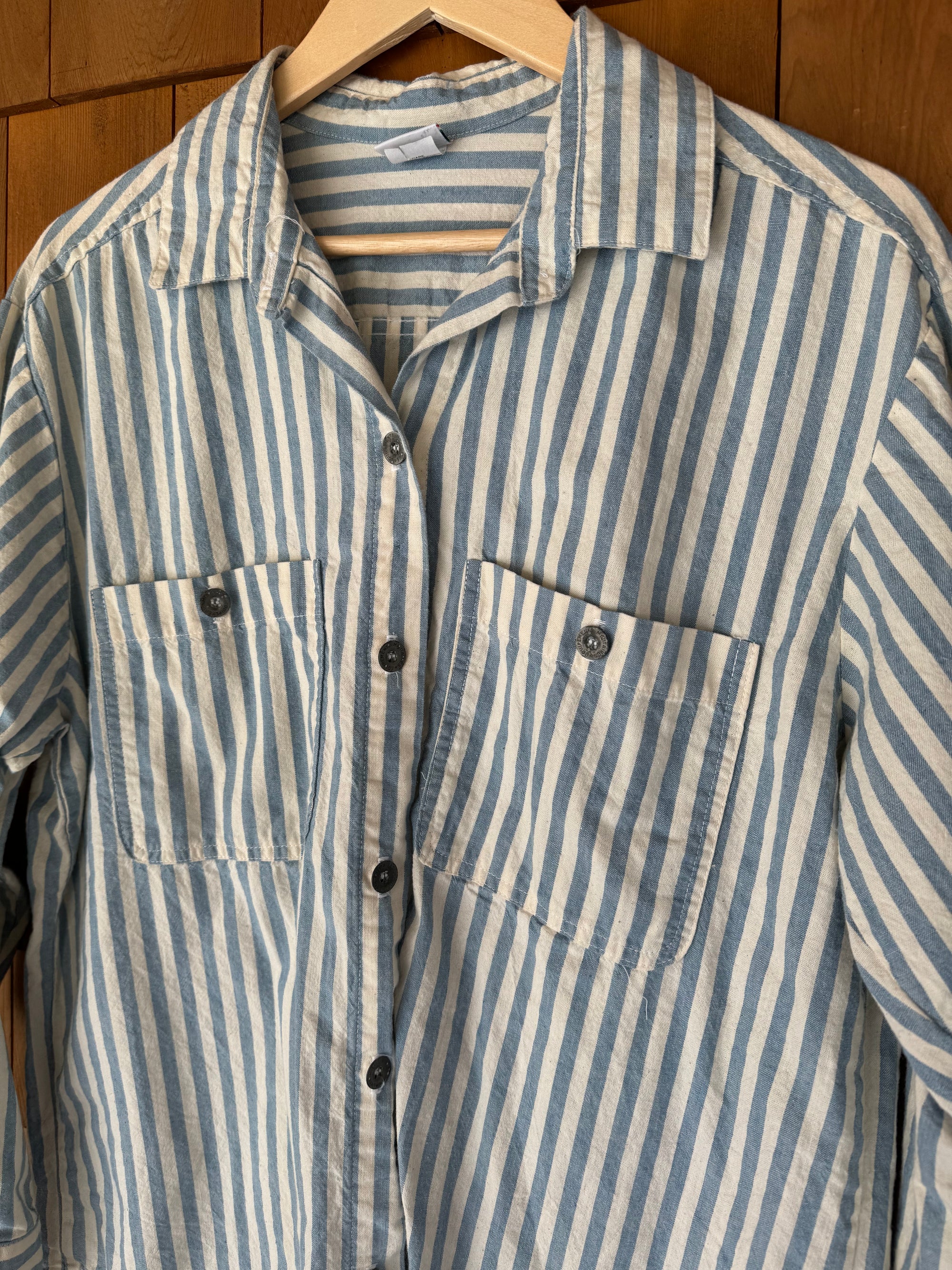 Vintage Super Soft Striped Shirt - Blue + White