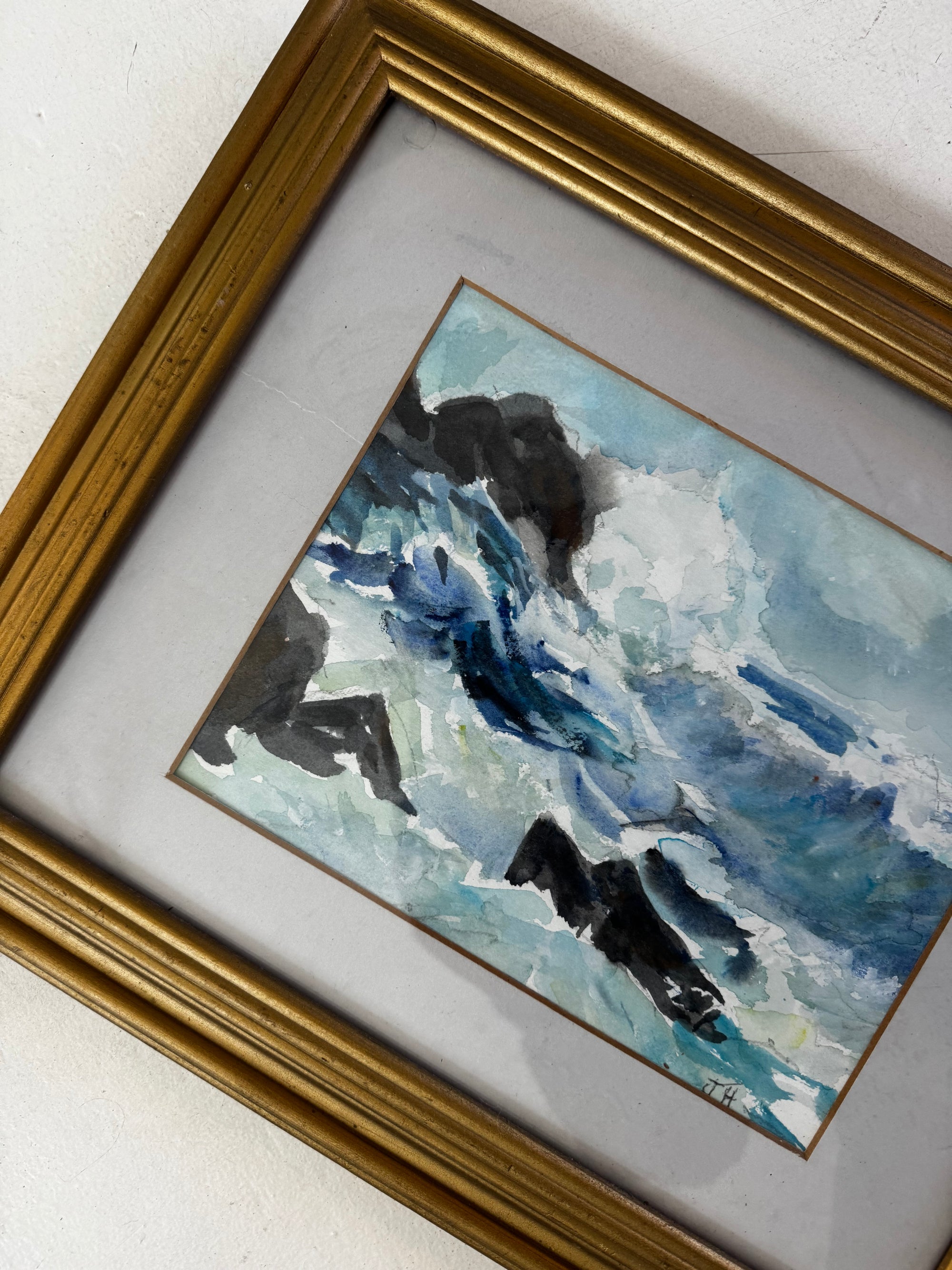VTG Seascape Painting - Gold Frame