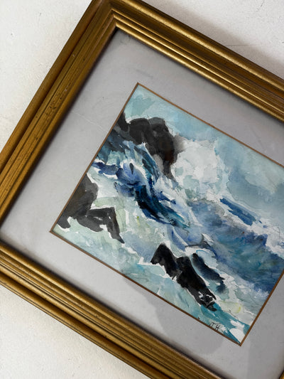 VTG Seascape Painting - Gold Frame