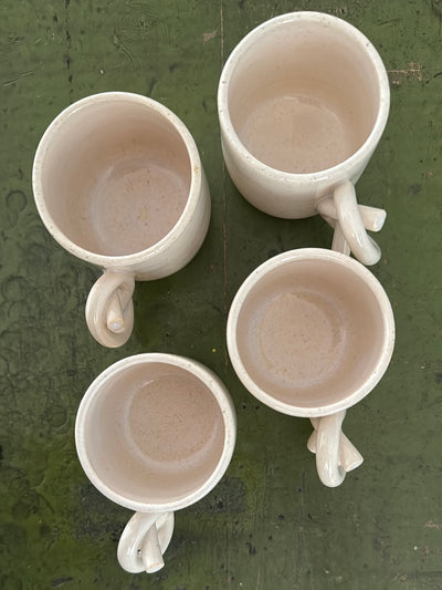 Handmade Ceramic Knot Handle Espresso Cup
