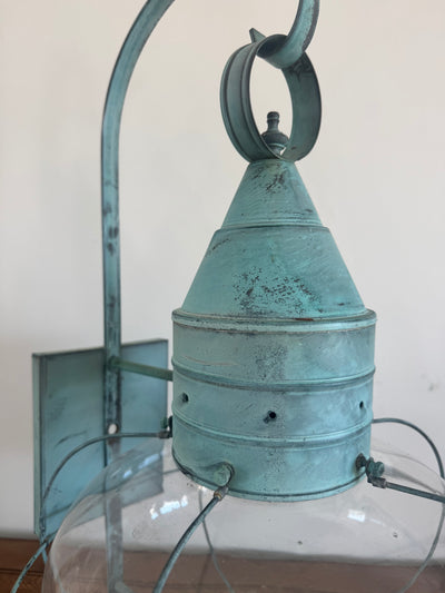 Salvaged Onion Lamp - Wall Mount - Copper Patina