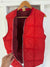 Vintage Down Quilted Vest  - Red