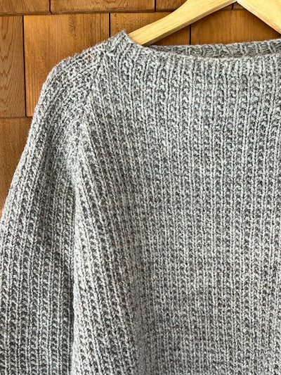 Vintage Hand Knit Wool Sweater - Oatmeal
