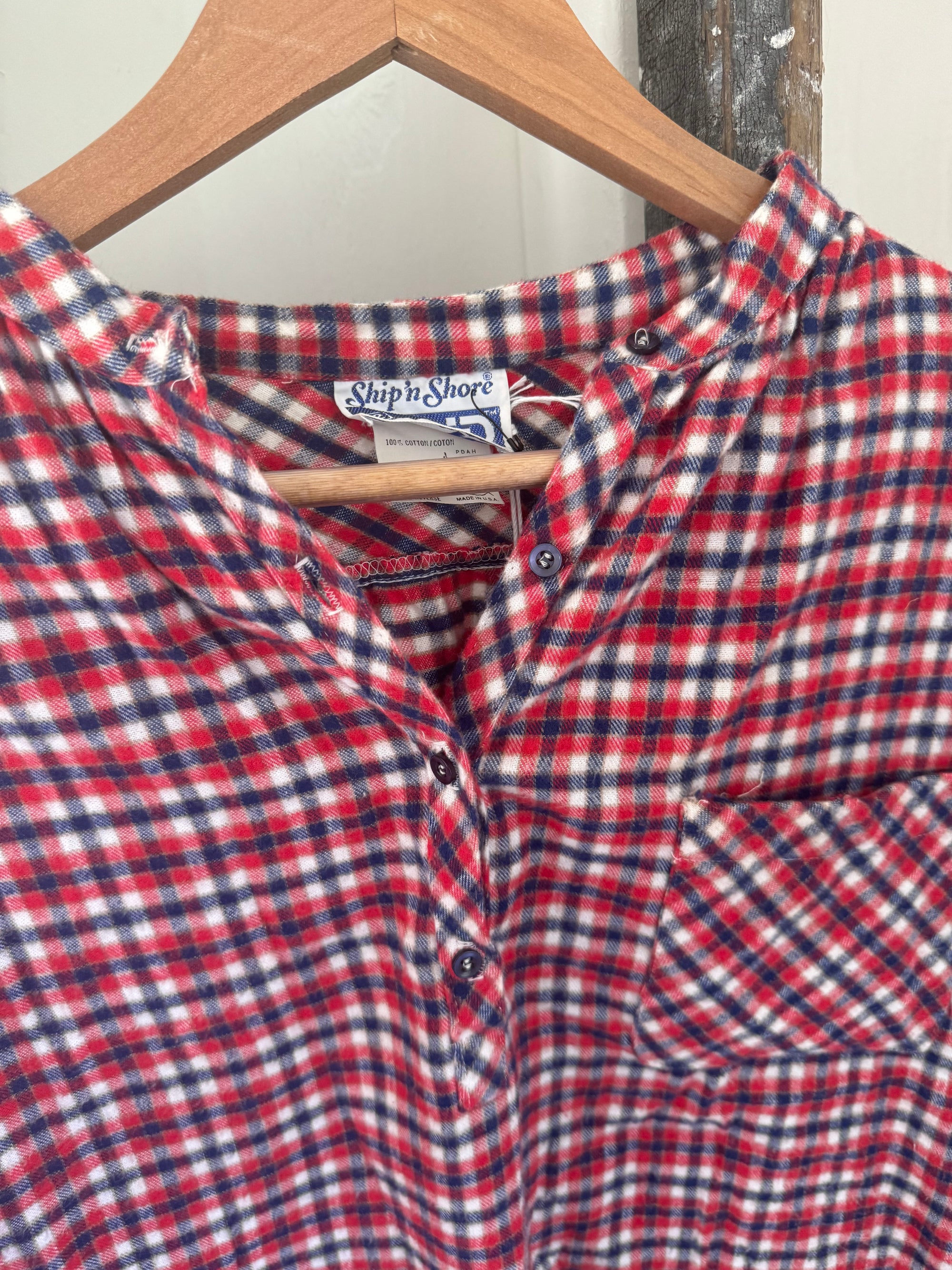 Vintage Ship ’n Shore Flannel Pop Over