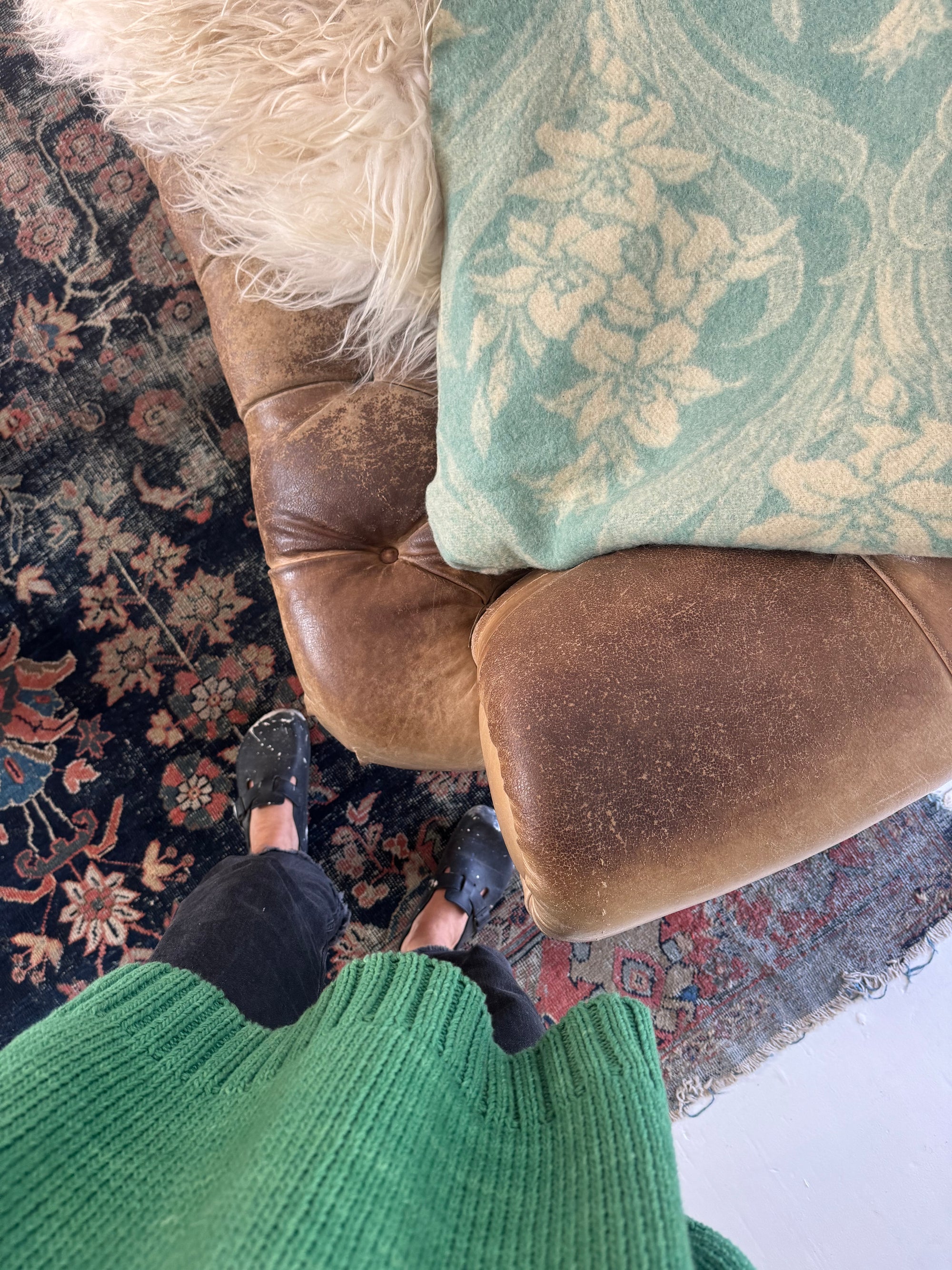 VTG Wool Camp Blanket - Flower Pattern