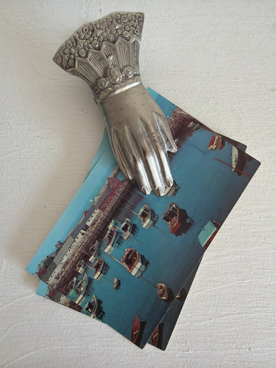 Vintage Silver Victorian Hand Wall Clip