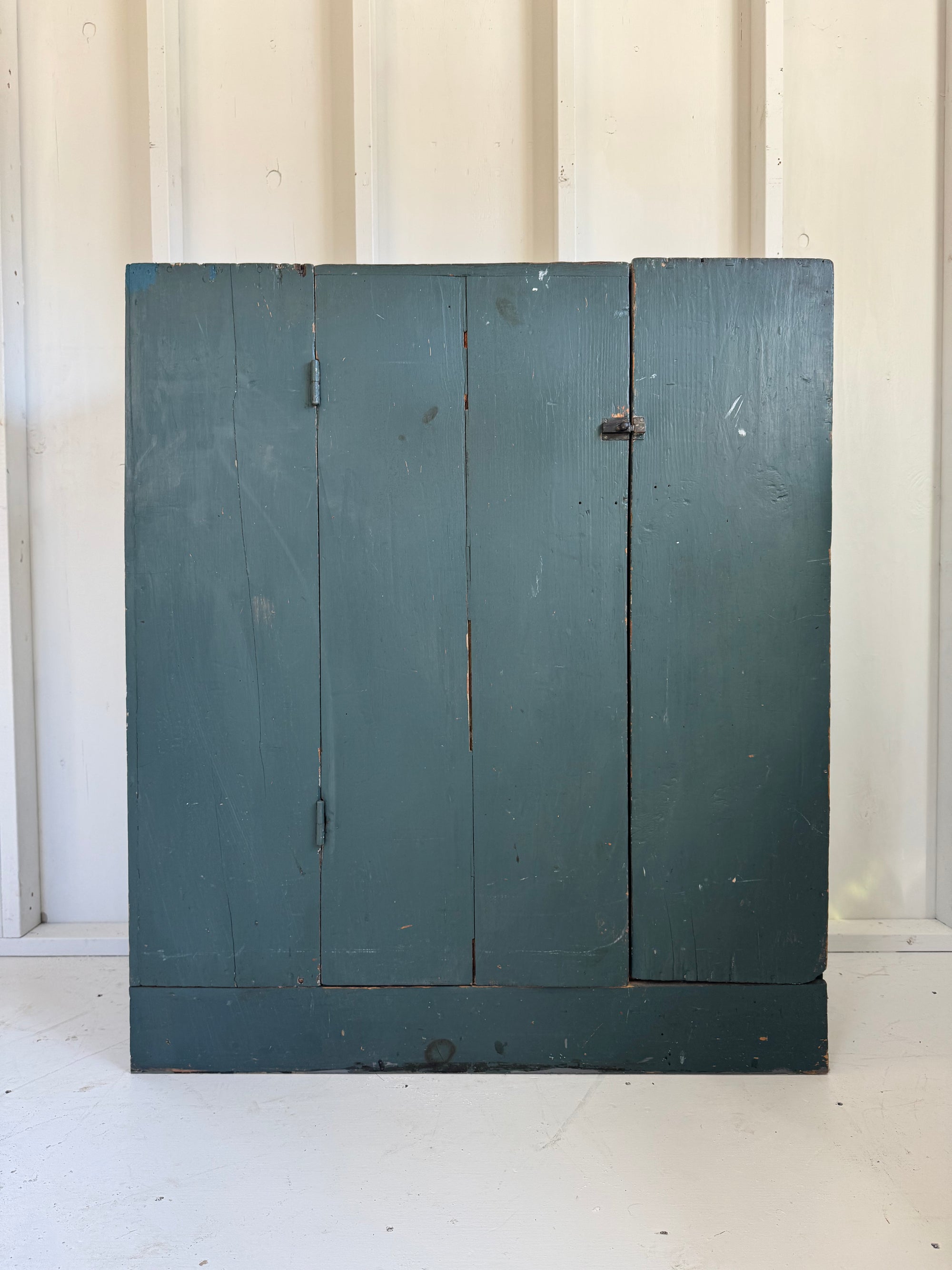 Antique Primitive Jelly Cabinet - Blue Paint