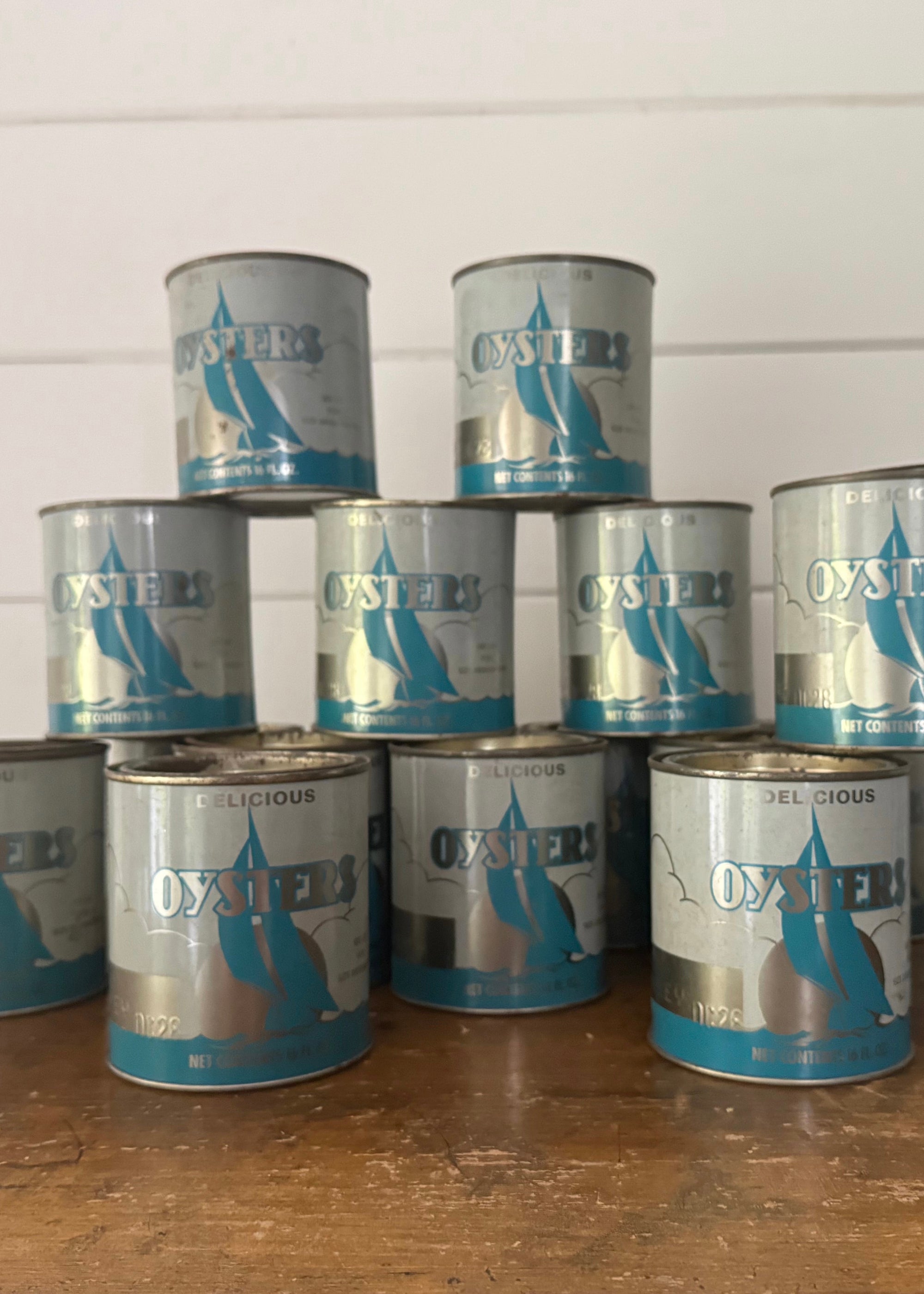 Vintage Oyster Tin 16oz