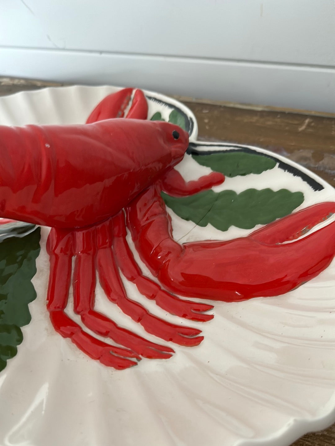 Vintage Ceramic Lobster Divided Dish