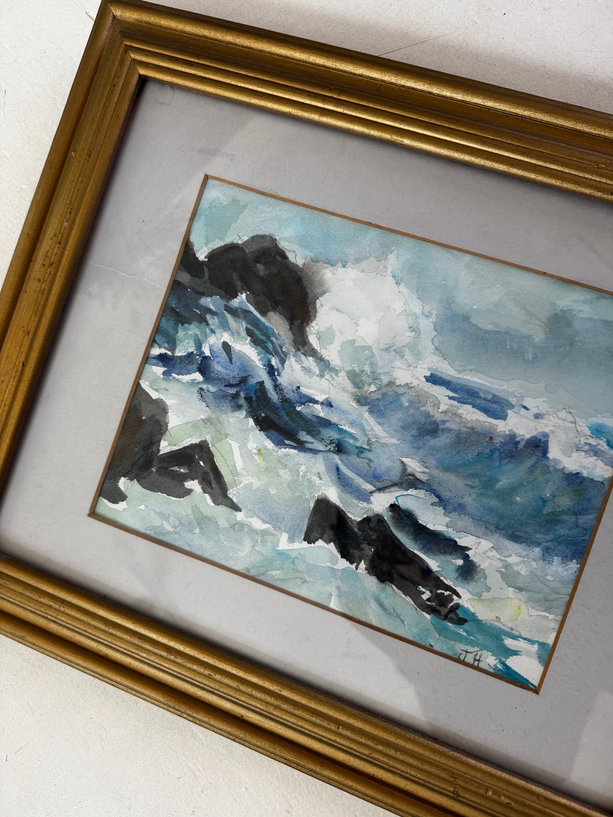 VTG Seascape Painting - Gold Frame