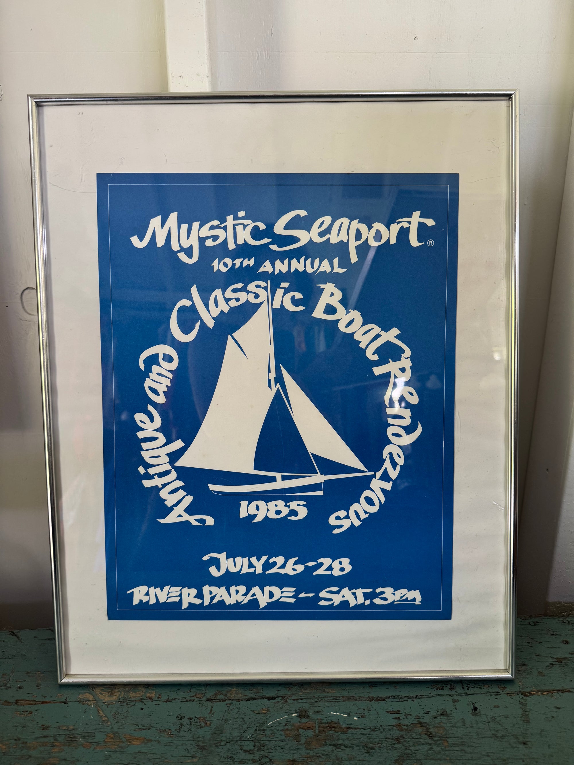 Vintage Mystic Seaport Boat Rendezvous Print - 1985