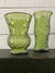 Vintage Crinkle Glass Vase - wide