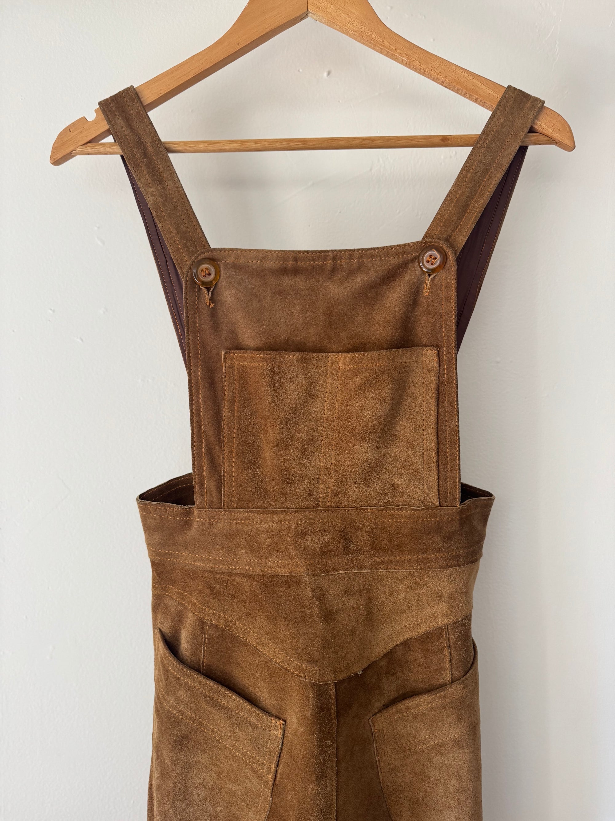 VTG Suede Overall Skirt