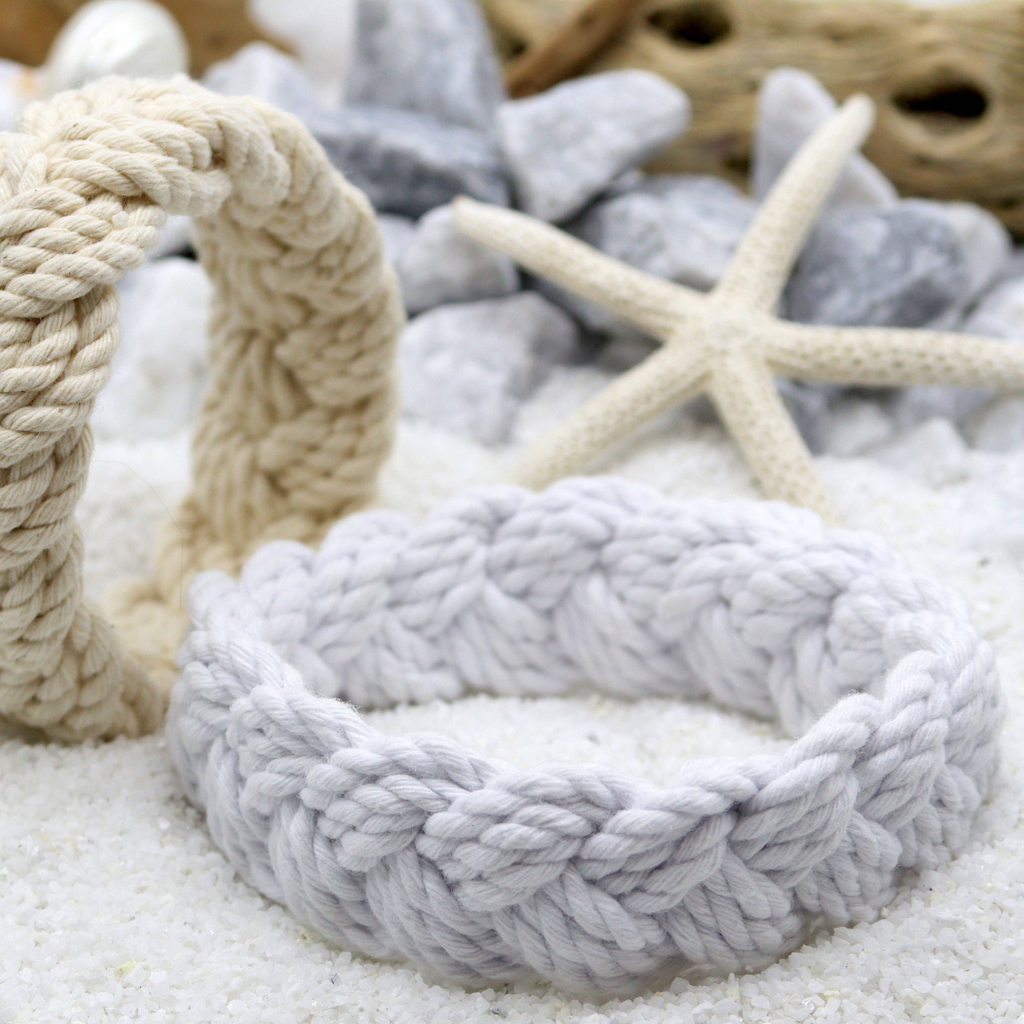 Handmade Sailor Knot Bracelets - White or Natural: Natural / Medium